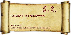 Sindel Klaudetta névjegykártya